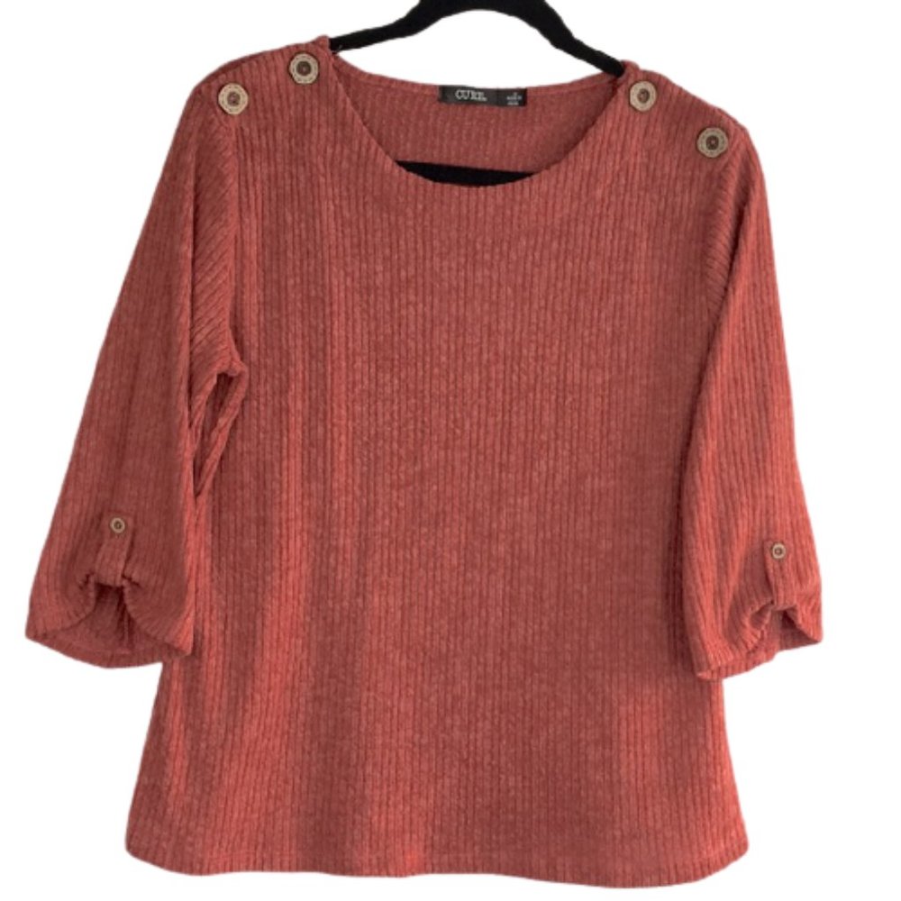 CURE 3/4 Sleeve  Top Size M Sweater.